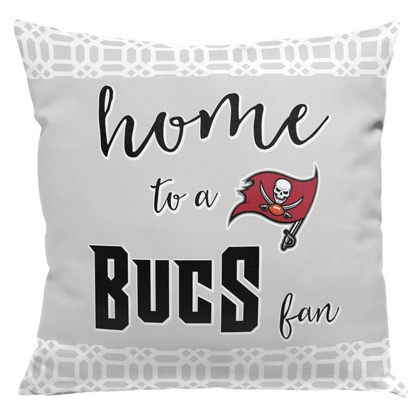 Northwest NFL Tampa Bay Buccaneers Sweet Home Fan 2 Piece Throw Pillow Cover, 18x18