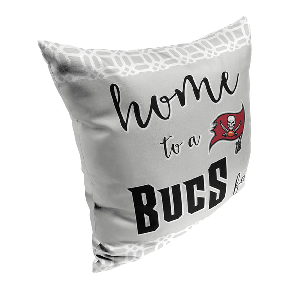 Northwest NFL Tampa Bay Buccaneers Sweet Home Fan 2 Piece Throw Pillow Cover, 18x18