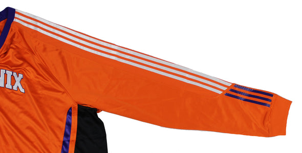 Adidas NBA Phoenix Suns Team Basketball Long Sleeve Shooting Shirt, Orange