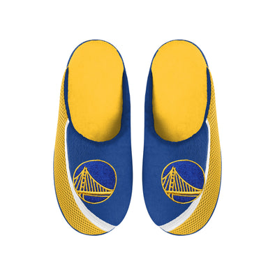 FOCO NBA Men's Golden State Warriors 2022 Big Logo Color Edge Slippers