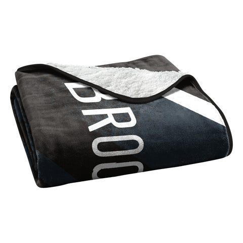 Northwest NBA Brooklyn Nets Silk Touch Sherpa Throw Blanket, 60"X80"