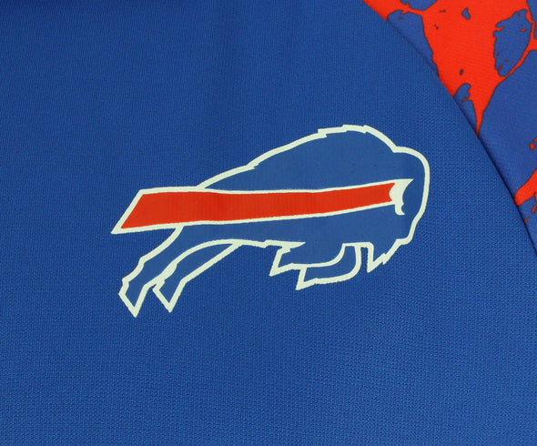 Zubaz NFL Men's Buffalo Bills  Full Zip Hoodie with Lava Sleeves