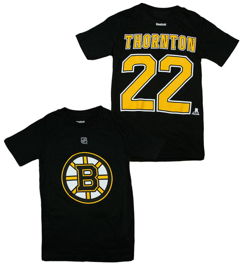 Reebok NHL Youth Boys Boston Bruins Shawn Thornton #22 Player Tee Shirt, Black