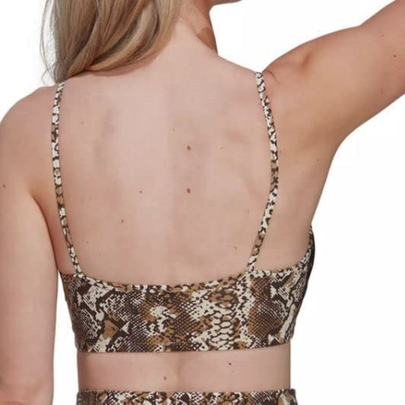 Adidas Women's Snakeskin Bra Top, Wonder White