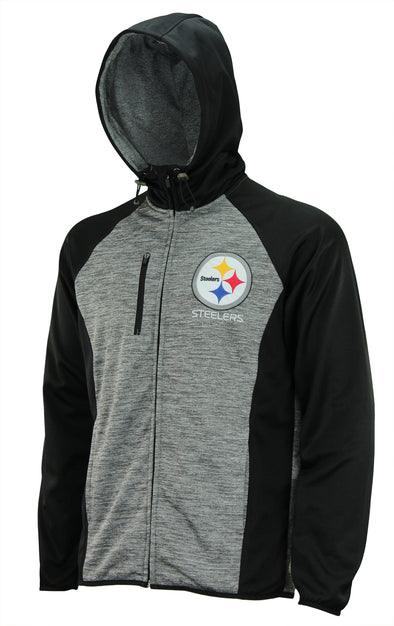 G-III Sports Men's NFL Pittsburgh Steelers Solid Fleece Full Zip Hooded Jacket