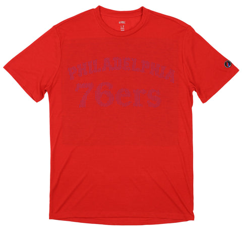 FISLL NBA Basketball Men's Philadelphia 76ers Short Sleeve Perforated T-Shirt