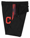 Zubaz MLB Men's Cleveland Indians Static Stripe Black Track Pants