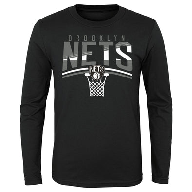 Outerstuff NBA Youth Boys Brooklyn Nets Hot Shot Long Sleeve Tee