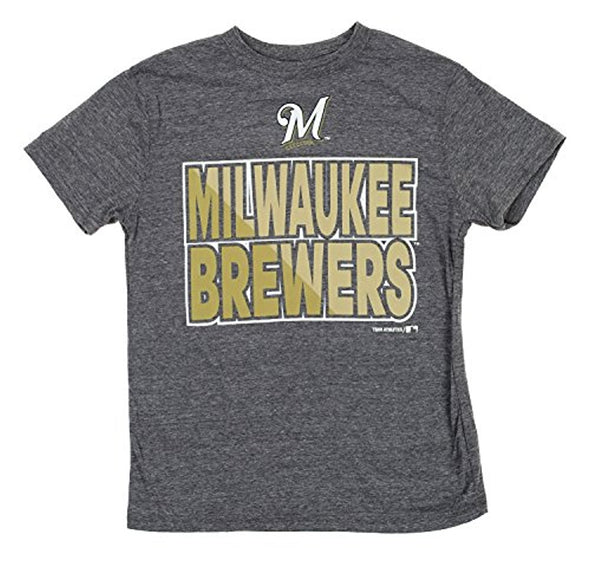 Outerstuff MLB Youth Milwaukee Brewers Triblend Tee, Grey