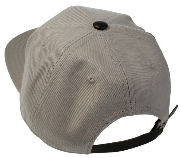 Flat Fitty MSA Raider Adjustable Buckle Back Baseball Cap Hat, Silver / Black