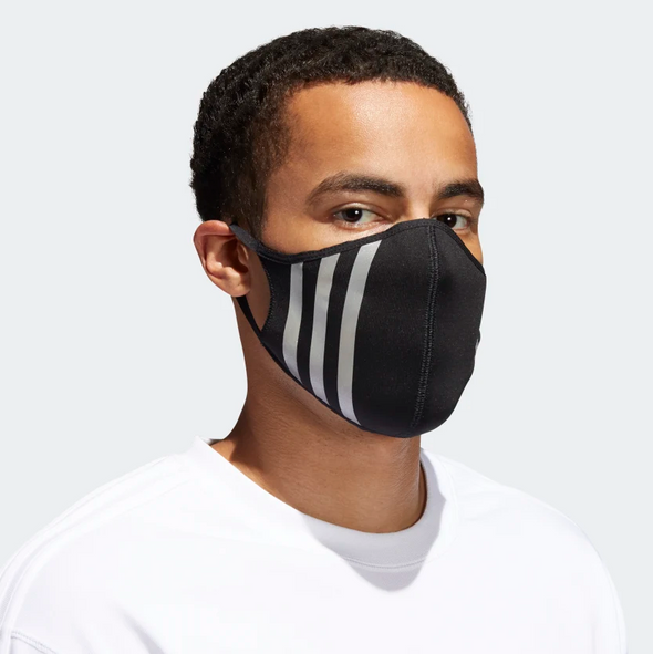 Adidas Originals 3-Stripes Unisex Adult Face Mask, 3-Pack, Color Options