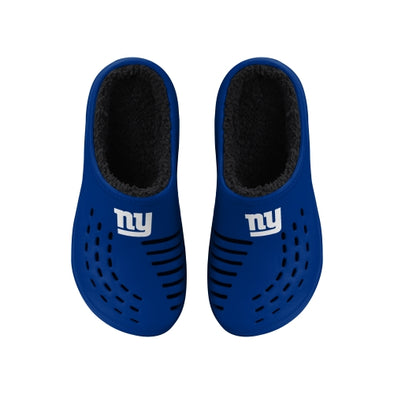 FOCO NFL Men's New York Giants Sherpa Lined Big Logo Clogs