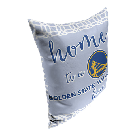 Northwest NBA Golden State Warriors 2 Piece Sweet Home Fan Pillow Cover, 15X12