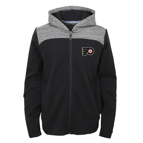 Outerstuff Philadelphia Flyers NHL Boys Kids (4-7) Centripedal Full Zip Hoodie, Black