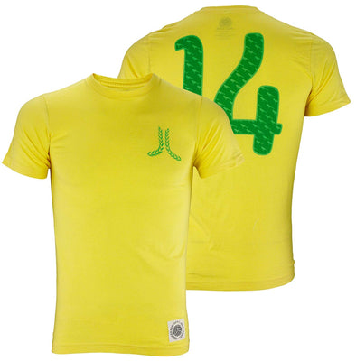 BPFC Soccer Men's Brazil Bumpy Pitch Short Sleeve Shirt, Yellow