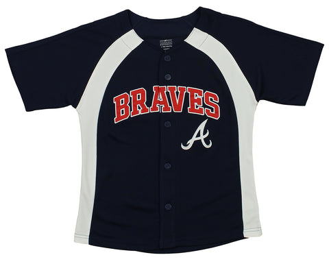 Outerstuff MLB Youth Boys Atlanta Braves Blank Baseball Jersey, Navy