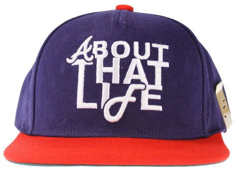 Flat Fitty About That Life Snapback Cap Hat, Blue, One Size
