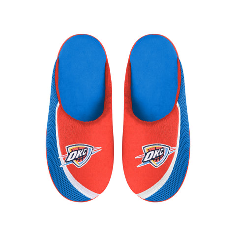 FOCO NBA Men's Oklahoma City Thunder 2022 Big Logo Color Edge Slippers