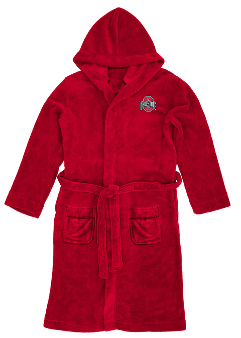 Northwest NCAA Men's Ohio State Buckeyes Hooded Silk Touch Robe, 26" x 47"