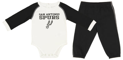 Outerstuff NBA San Antonio Spurs Infant Long Sleeve Creeper Set