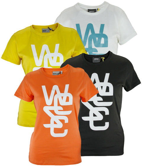 Wesc Women's Overlay Shirt Brand Top Logo Tee - Many Colors