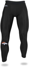 Zubaz NFL Men's Denver Broncos Active Compression Black Leggings