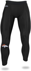 Zubaz NFL Men's Denver Broncos Active  Compression Black Leggings