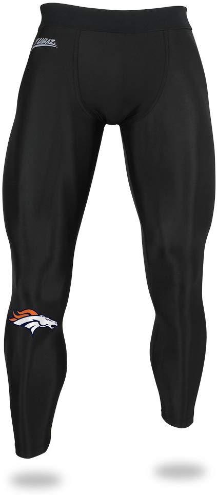 Zubaz NFL Men's Denver Broncos Active  Compression Black Leggings
