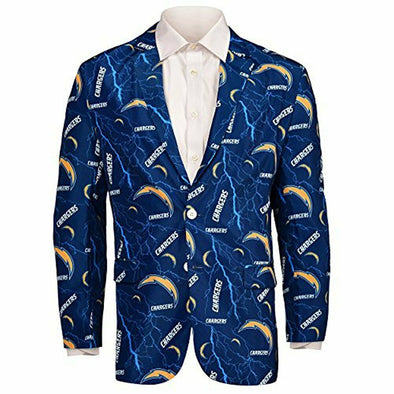 FOCO Men's NFL Los Angeles Chargers Repeat Logo Business Jacket