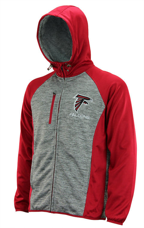 G-III Sports Men's NFL Atlanta Falcons Solid Fleece Full Zip Hooded Jacket