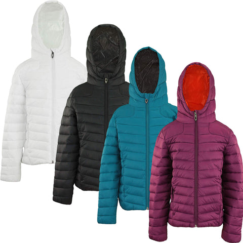 Spyder Youth Girls Channel Puffer Jacket With Hood, Color Options