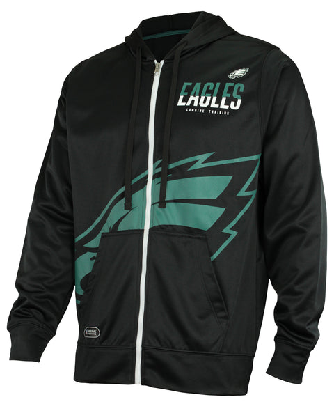 Outerstuff NFL Men's Philadelphia Eagles Drill Performance Full Zip Hoodie