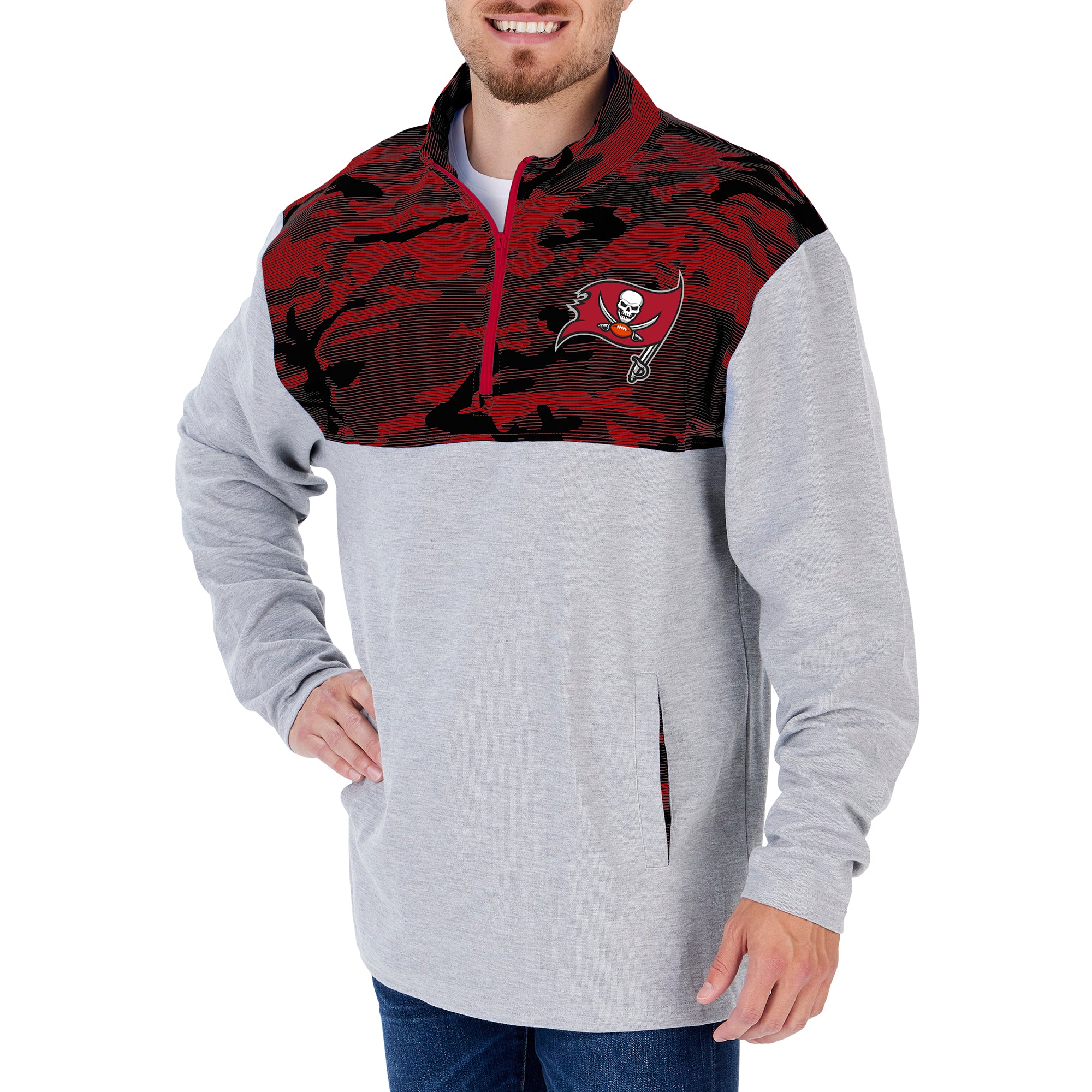 Zubaz NFL Men's Tampa Bay Buccaneers Lightweight Elevated Hoodie with –  Fanletic