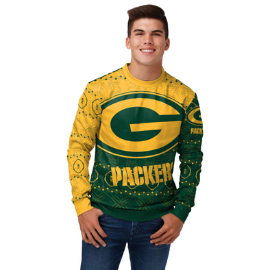 FOCO Men's NFL Green Bay Packers Ugly Printed Sweater