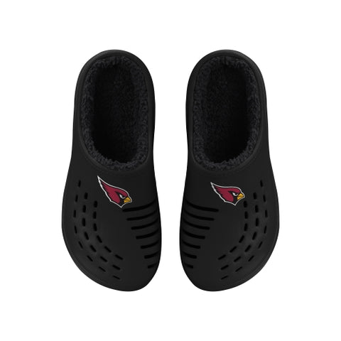 FOCO NFL Men's Arizona Cardinals Sherpa Lined Big Logo Clogs