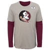 Outerstuff Florida State Seminoles NCAA Kids (4-7) Goal Line Stand 3 in 1 Combo Tee, Garnet / Grey