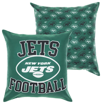 FOCO NFL New York Jets 2 Pack Couch Throw Pillow Covers, 18 x 18