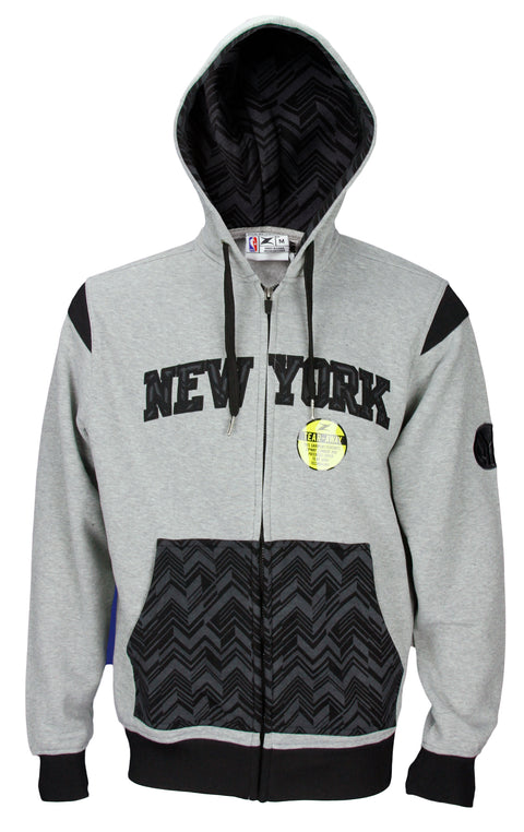 Zipway NBA Big & Tall Men's New York Knicks Full Zip Fleece Hoodie - Grey
