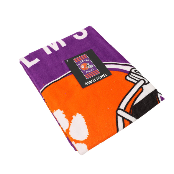 Northwest NCAA Clemson Tigers "Stripes" Beach Towel, 30" x 60"