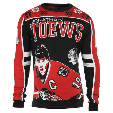 NHL Men's Chicago Blackhawks Jonathan Toews #19 Player Ugly Sweater