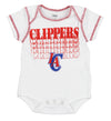 OuterStuff NBA Basketball Infant Los Angeles Clippers 3 Piece Bodysuit Creeper Set