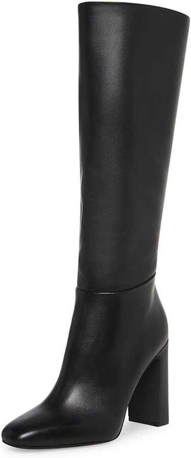 Steve Madden Women's Ally Knee-High Boots, Black Leather