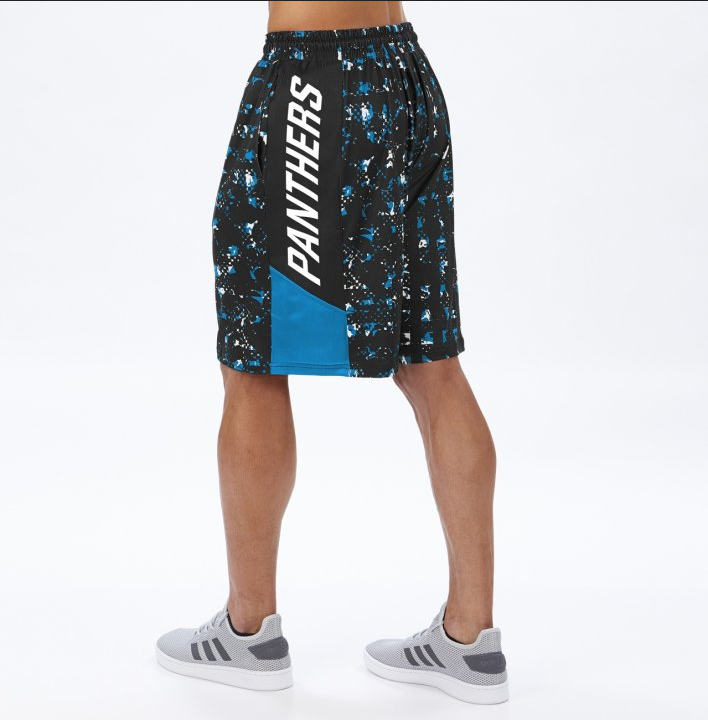 Zubaz NFL Men's Carolina Panthers Team Color Static Shorts With