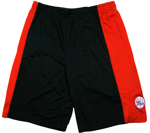 Zipway NBA Mens Big Philadelphia 76ers Basketball Shorts - Black/Red
