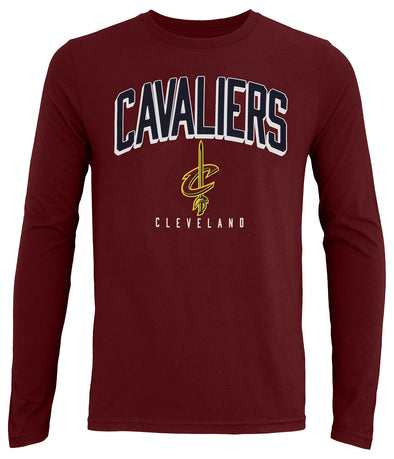 Outerstuff Cleveland Cavaliers NBA Boys Youth (8-20) Replen Long Sleeve Dunked T-Shirt, Wine