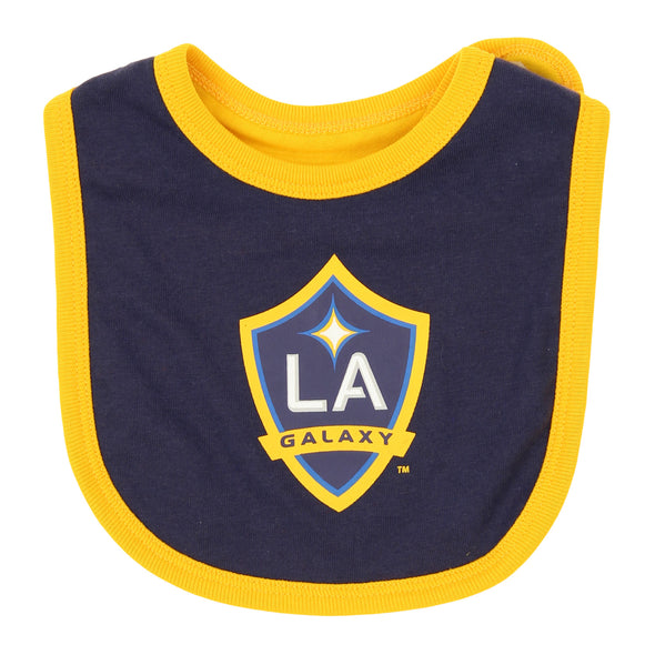 Adidas MLS Infant Los Angeles Galaxy Little Kicker Creeper, Bib & Bootie Set