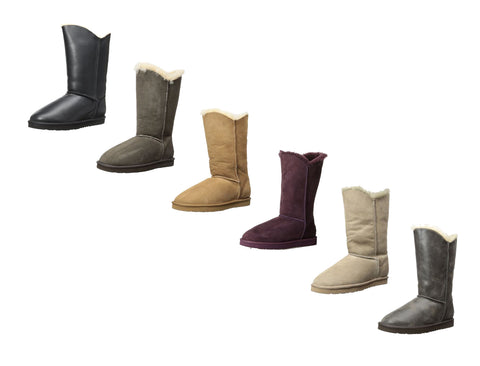 Koolaburra Women's Double Halo Tall Leather Slip On Snow Boot, Many Colors