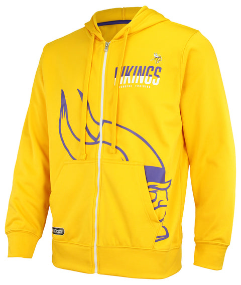 Outerstuff NFL Men's Minnesota Vikings Drill Performance Full Zip Hoodie