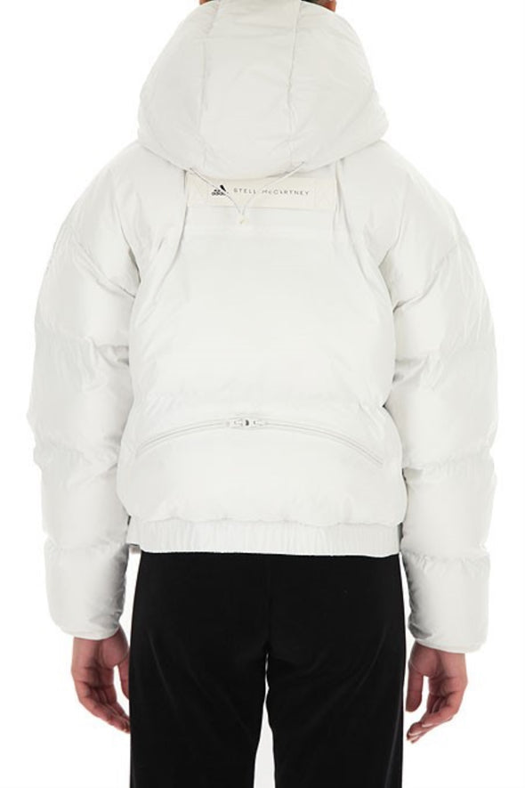 Adidas Women's Stella McCartney Short Puffer Jacket, Cloud White