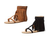 Koolaburra Women's Athena Zip Up Fringe Boho Gladiator Sandal, Color Options